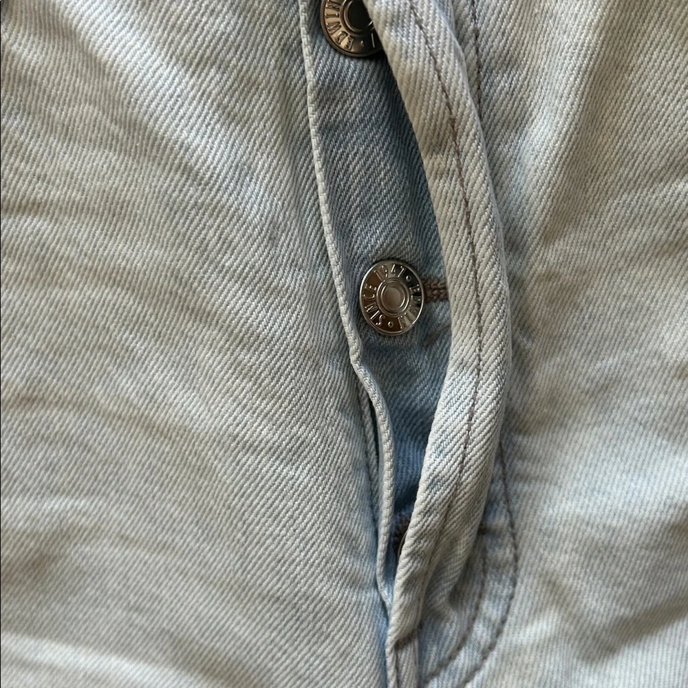 Edwin button up shorts Light Blue Jean Shorts NWT - Picture 4 of 8